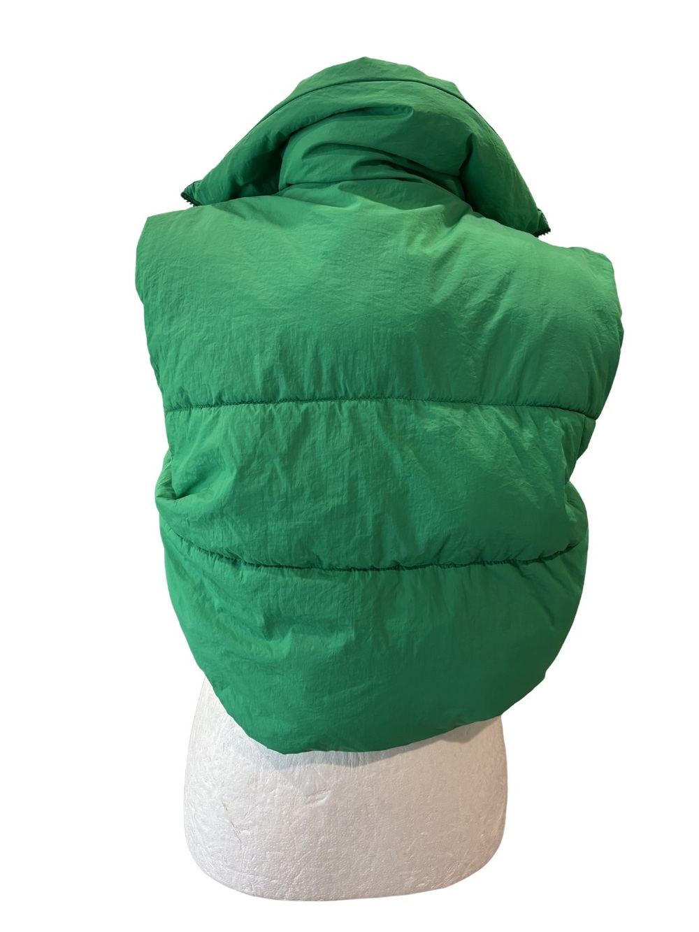 Green Cropped Puffer Vest Size M | Game Day, NFL, Streetwear, Athleisure, - Picture 6 of 8